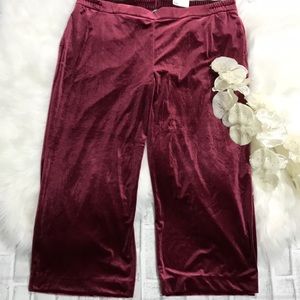 OLD NAVY XXL BURGUNDY VELVET PANTS